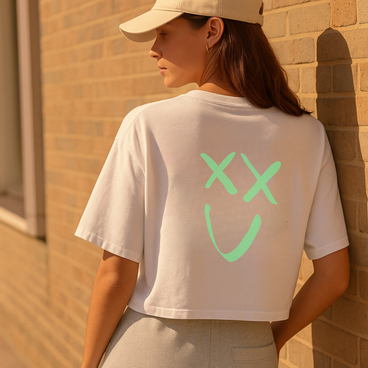 Boxy T-shirt Make Love Not War – Camiseta orgánica con mensaje