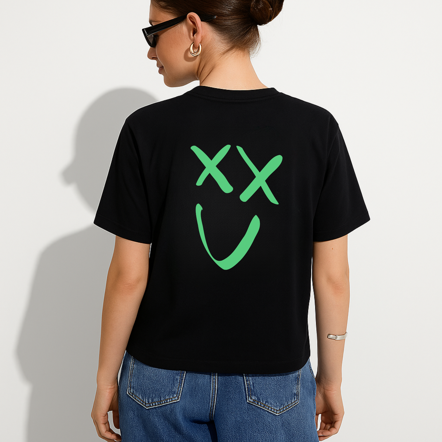 Boxy T-shirt Make Love Not War – Camiseta orgánica con mensaje