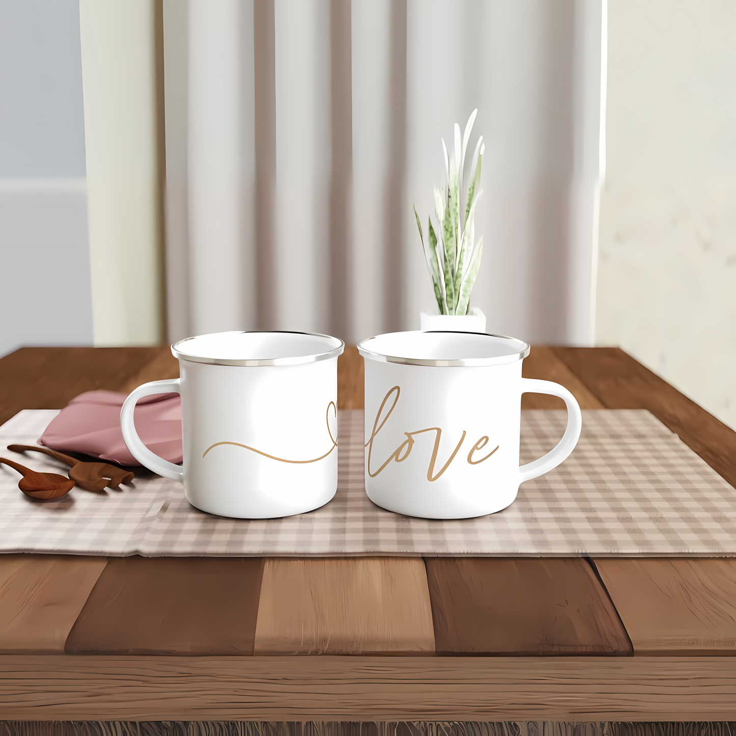 Taza Esmaltada Love is the answer