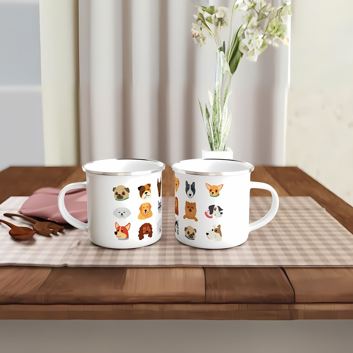 Taza Esmaltada Dogs